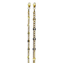 10K Yellow Gold 3mm-5mm SOLID Mirror Figaro Necklace Bracelet Chain Link 7"-30" | MADE IN ITALY