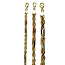 14K Yellow Gold Milano Figaro Rope Chain Necklace Bracelet Men Women Jewelry 5.3g | 5.5mm | 7 Inches | MADE IN ITALY