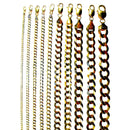 10K Yellow Gold SOLID Curb Cuban Necklace Bracelet Chain  Men Women Jewelry 1.4g | 2mm | 7 Inches | MADE IN ITALY