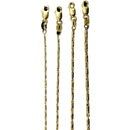 14K Yellow Gold 3mm-5mm SOLID Mirror Figaro Necklace Bracelet Chain Link 7"-30" | MADE IN ITALY