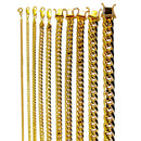 10K Yellow Gold SOLID Curb Cuban Necklace Bracelet Chain Link Real 2-9mm 7"-30" | MADE IN ITALY