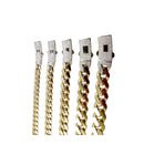 14K Gold Monaco Miami Cuban Link Necklace Bracelet Chain CZ Pave Men Women Jewelry 7.7g | 5mm | 7 Inches | MADE IN ITALY