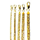 14K Yellow Gold Byzantine Square Box Necklace Bracelet Chain Men Women Jewelry 2.4g | 2mm | 7 Inches | MADE IN ITALY
