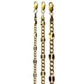 14K Yellow Gold 3mm-5mm SOLID Mirror Figaro Necklace Bracelet Chain Link Men Women Jewelry 1.3g | 3mm | 7 Inches | MADE IN ITALY