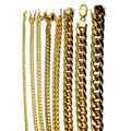 14K Yellow Gold Miami Cuban Necklace Bracelet Chain  Men Women Jewelry 2.1g | 3mm | 7 Inches | MADE IN ITALY