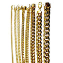 14K Yellow Gold Miami Cuban Necklace Bracelet Chain  Men Women Jewelry 2.1g | 3mm | 7 Inches | MADE IN ITALY