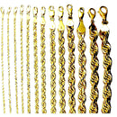 14K Yellow Gold SOLID Rope Chain Necklace Bracelet Diamond Cut Men Women Jewelry 1.6g | 1mm | 7 Inches | MADE IN ITALY