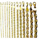 14K White Gold Round Curb Cuban Necklace Bracelet Chain Real Gold 2mm-6mm 7"-30" | MADE IN ITALY