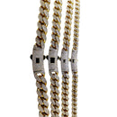 10K Yellow Gold Monaco Miami Cuban Link Necklace Chain Full CZ Men Women Jewelry 10.4g | 7mm | 7 Inches | MADE IN ITALY