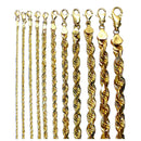 10K Yellow Gold SOLID Rope Chain Necklace Bracelet Diamond Cut Men Women Jewelry 59.4g | 11mm | 8 Inches | MADE IN ITALY