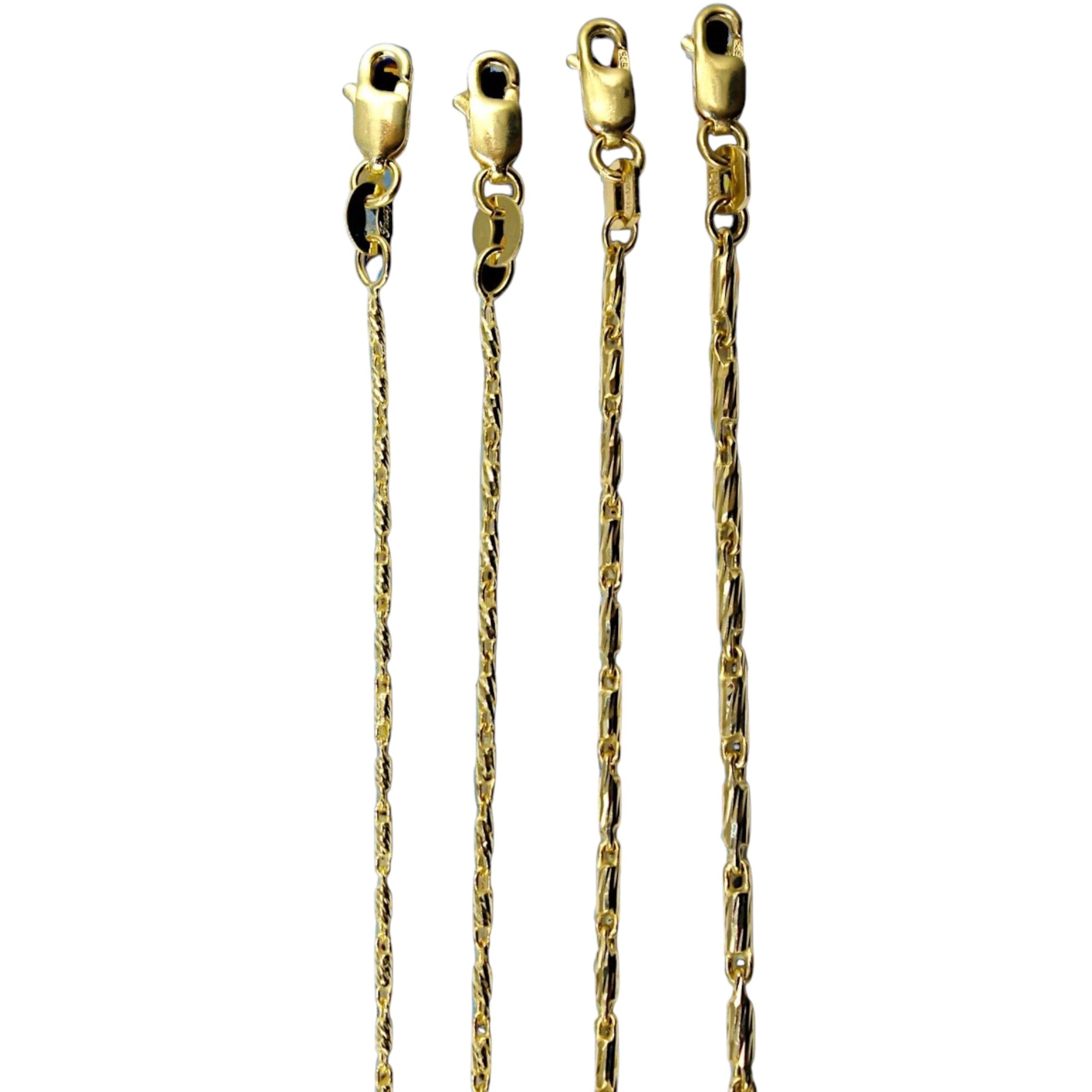 14K Yellow Gold SOLID Razo Tube Thin Necklace Bracelet Chain Real Men Women Jewelry 1.6g | 1mm | 7 Inches | MADE IN ITALY