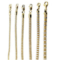 14K Yellow Gold SOLID Ice Link Pave Necklace Bracelet Chain Men Women Jewelry 3.5g | 2.5mm | 7 Inches | MADE IN ITALY