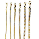 14K Yellow Gold SOLID Ice Link Pave Necklace Bracelet Chain Men Women Jewelry 3.5g | 2.5mm | 7 Inches | MADE IN ITALY
