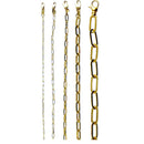 14K Yellow Gold SOLID Paperclip Cable Necklace Bracelet Chain Mirror Star 2-4mm MADE IN ITALY