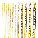 14K Yellow Gold SOLID Figaro Necklace Chain Bracelet Men Women Jewelry 1.2g | 1.5mm | 7 Inches | MADE IN ITALY