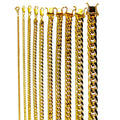 10K Yellow Gold Miami Cuban Necklace Bracelet Chain Men Women Jewelry 1.3g | 2mm | 7 Inches | MADE IN ITALY
