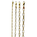 14K Yellow Gold SOLID Paperclip Cable Necklace Bracelet Chain Mirror Star Men Women Jewelry 3g | 2.3mm | 7 Inches | MADE IN ITALY