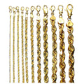 10K Yellow Gold SOLID Rope Necklace Bracelet Chain Diamond Cut Men Women Jewelry 8.1g | 4mm | 7 Inches | MADE IN ITALY