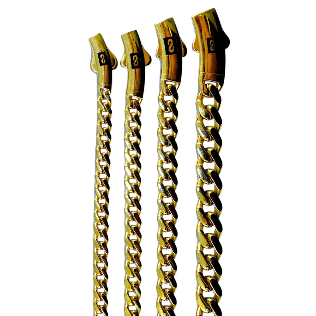 10K Yellow Gold Miami Cuban Royal Monaco Necklace Bracelet Chain Men Women Jewelry 6.1g | 5mm | 7 Inches | MADE IN ITALY