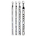 10K White Gold SOLID Figaro Necklace Bracelet Chain Real Gold Men Women Jewelry 1.5g | 2.5mm | 7 Inches | MADE IN ITALY