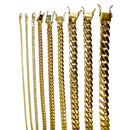 14K Yellow Gold SOLID Miami Cuban Necklace Bracelet Chain 2mm-12mm 7"-30" | MADE IN ITALY