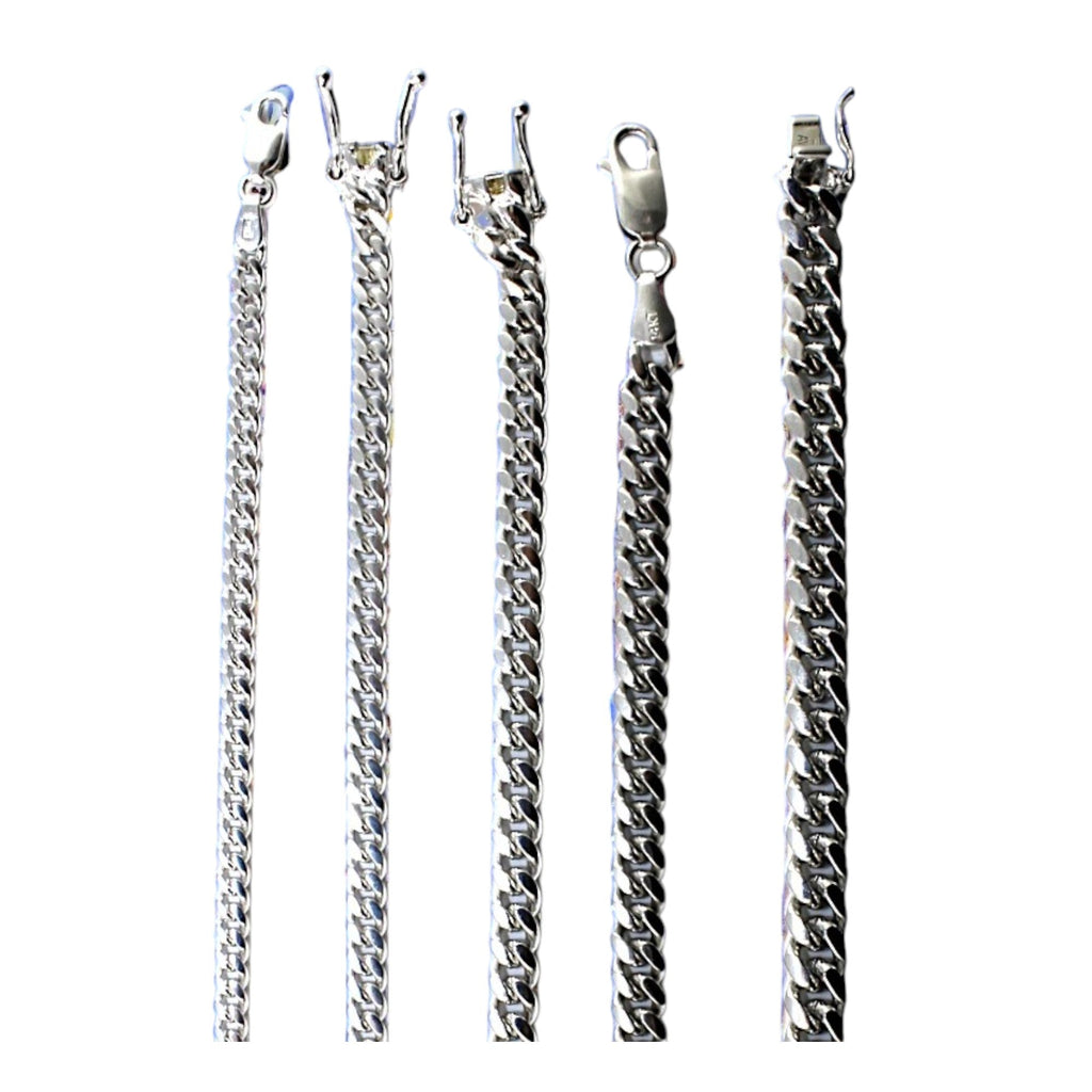14K White Gold SOLID Miami Cuban Link Necklace Bracelet Chain Real Men Women Jewelry 3.4g | 2.3mm | 7 Inches | MADE IN ITALY