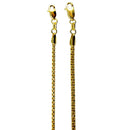 10K Yellow Gold Venetian Round Box Necklace Bracelet Chain Real Men Women Jewelry 1.4g | 1mm | 7 Inches | MADE IN ITALY