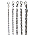 14K White Gold SOLID Rope Necklace Bracelet Chain Diamond Cut Men Women Jewelry 1.7g | 1.5mm | 7 Inches | MADE IN ITALY