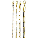 10K Yellow Gold Oval Paperclip Necklace Bracelet Chain Men Women Jewelry 1.1g | 2mm | 7 Inches | MADE IN ITALY