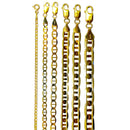 14K Yellow Gold SOLID Pave Cuban Curb Necklace Bracelet Chain Diamond Cut 2-14" | MADE IN ITALY