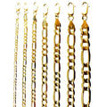 10K Yellow Gold SOLID Figaro Necklace Bracelet Chain Italian Men Women Jewelry 1.5g | 2.5mm | 7 Inches | MADE IN ITALY