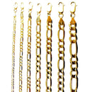10K Yellow Gold SOLID Figaro Necklace Bracelet Chain Italian Men Women Jewelry 1.5g | 2.5mm | 7 Inches | MADE IN ITALY