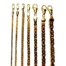 14K Yellow Gold SOLID Ice Link Pave Necklace Bracelet Chain Gold 2mm-5mm 7"-30" | MADE IN ITALY