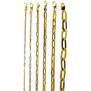 14K Yellow Gold 2mm-7mm Oval Paperclip Necklace Bracelet Chain Men Women Jewelry 1g | 2mm | 7 Inches | MADE IN ITALY