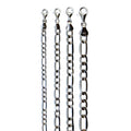 14K White Gold Figaro Chain Necklace Bracelet Link Real Gold Men Women Jewelry 0.8g | 2mm | 7 Inches | MADE IN ITALY