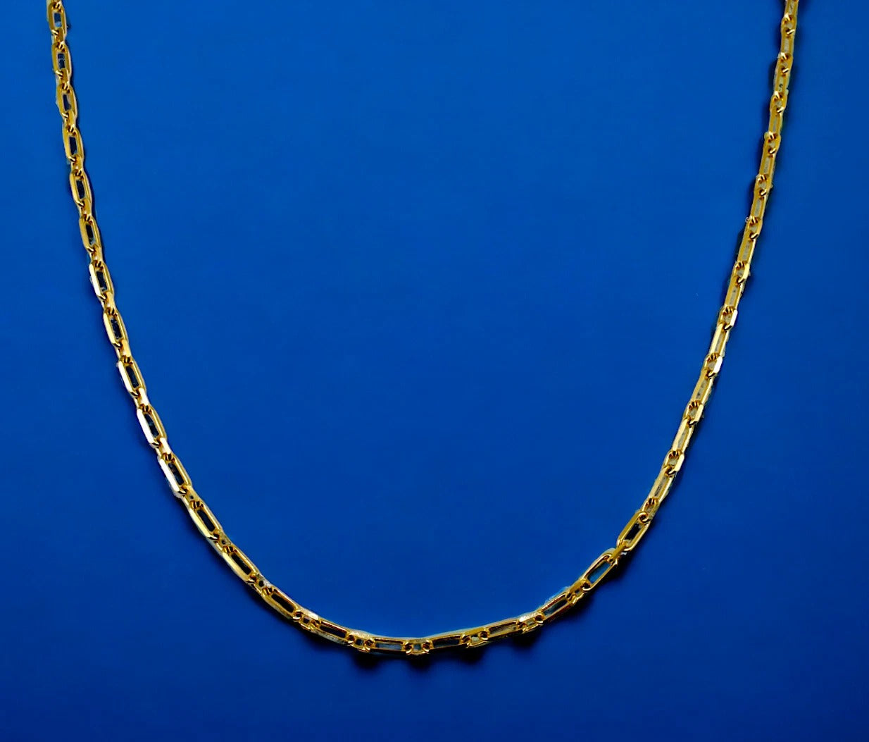 14K Yellow Gold SOLID Oval Paperclip Rolo Necklace Bracelet Chain Men Women Jewelry 3.6g | 3mm | 7 Inches | MADE IN ITALY