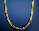 10K Yellow Gold Byzantine Square Necklace Bracelet Chain Men Women Jewelry 2.5g | 2mm | 7 Inches | MADE IN ITALY