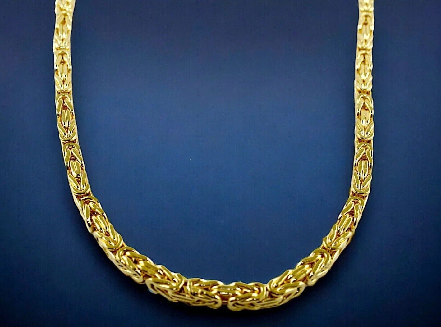 10K Yellow Gold Byzantine Square Necklace Bracelet Chain Men Women Jewelry 2.5g | 2mm | 7 Inches | MADE IN ITALY