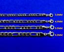 10K White Gold SOLID Figaro Necklace Bracelet Chain Real Gold Men Women Jewelry 1.5g | 2.5mm | 7 Inches | MADE IN ITALY