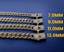 10K Yellow Gold Monaco Miami Cuban Link Necklace Chain Full CZ Men Women Jewelry 10.4g | 7mm | 7 Inches | MADE IN ITALY