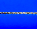 10K White Gold Rope Chain Necklace Bracelet Diamond Cut Real Gold Men Women Jewelry 1.3g | 2mm | 7 Inches | MADE IN ITALY