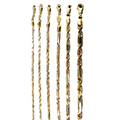 14K Tri Color Gold SOLID Figaro Rope Milano Necklace Bracelet Chain Men Women Jewelry 4g | 2mm | 7 Inches | MADE IN ITALY