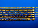 10K Yellow Gold Figaro Necklace Bracelet Chain Italian  Men Women Jewelry 1.3g | 2.5mm | 7 Inches | MADE IN ITALY