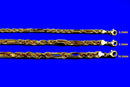 14K Yellow Gold Milano Figaro Rope Chain Necklace Bracelet Men Women Jewelry 5.3g | 5.5mm | 7 Inches | MADE IN ITALY
