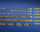 14K Yellow Gold 2mm-7mm Oval Paperclip Necklace Bracelet Chain Men Women Jewelry 1g | 2mm | 7 Inches | MADE IN ITALY