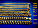 14K Yellow Gold Miami Cuban Necklace Bracelet Chain  Men Women Jewelry 2.1g | 3mm | 7 Inches | MADE IN ITALY