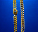 10K Yellow Gold Miami Cuban Pave Necklace Bracelet Chain Real Gold 10.5mm 8"-30" | MADE IN ITALY