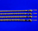 10K Tri Color Gold SOLID Valentino Mariner Anchor Chain Necklace D/C Men Women Jewelry 1.1g | 1.5mm | 7 Inches | MADE IN ITALY