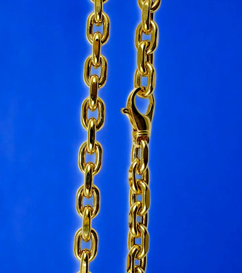 10K Yellow Gold Rolo Cable Necklace Bracelet Chain Link Real Gold Men Women Jewelry 17.6g | 10mm | 8 Inches | MADE IN ITALY