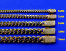 10K Gold Monaco Miami Cuban Link Necklace Bracelet Chain CZ Pave Men Women Jewelry 5.8g | 5mm | 7 Inches | MADE IN ITALY